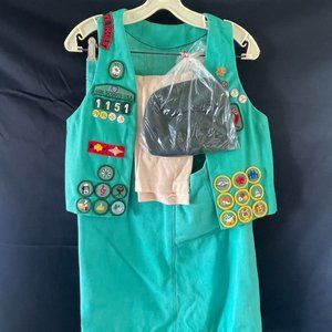 Vintage 1978 Complete Girl Scouts Uniform  From the 150th anniversary year